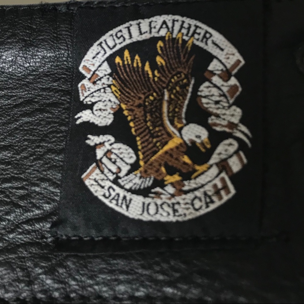 Just Leather San Jose Black Leather Biker Chaps